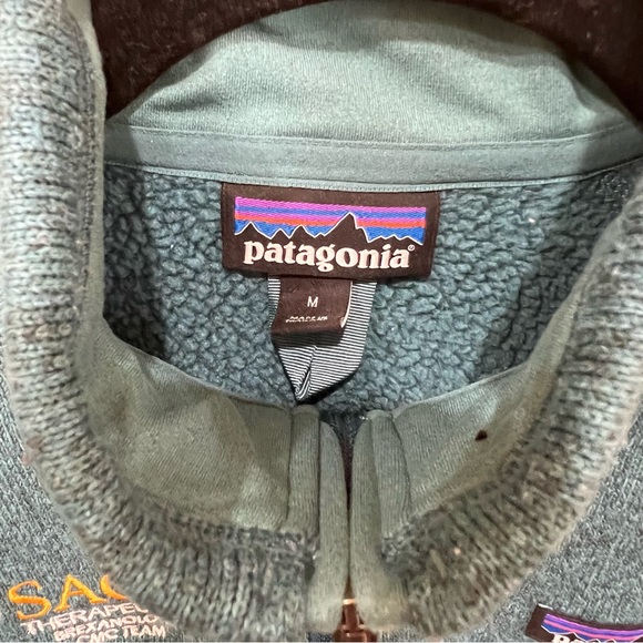 Patagonia Women’s Better Sweater 1/4 Zip Fleece Size Medium Teal - Picture 3 of 12